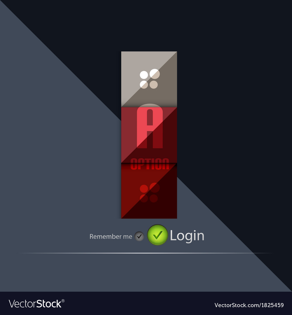 Glossy square option buttons