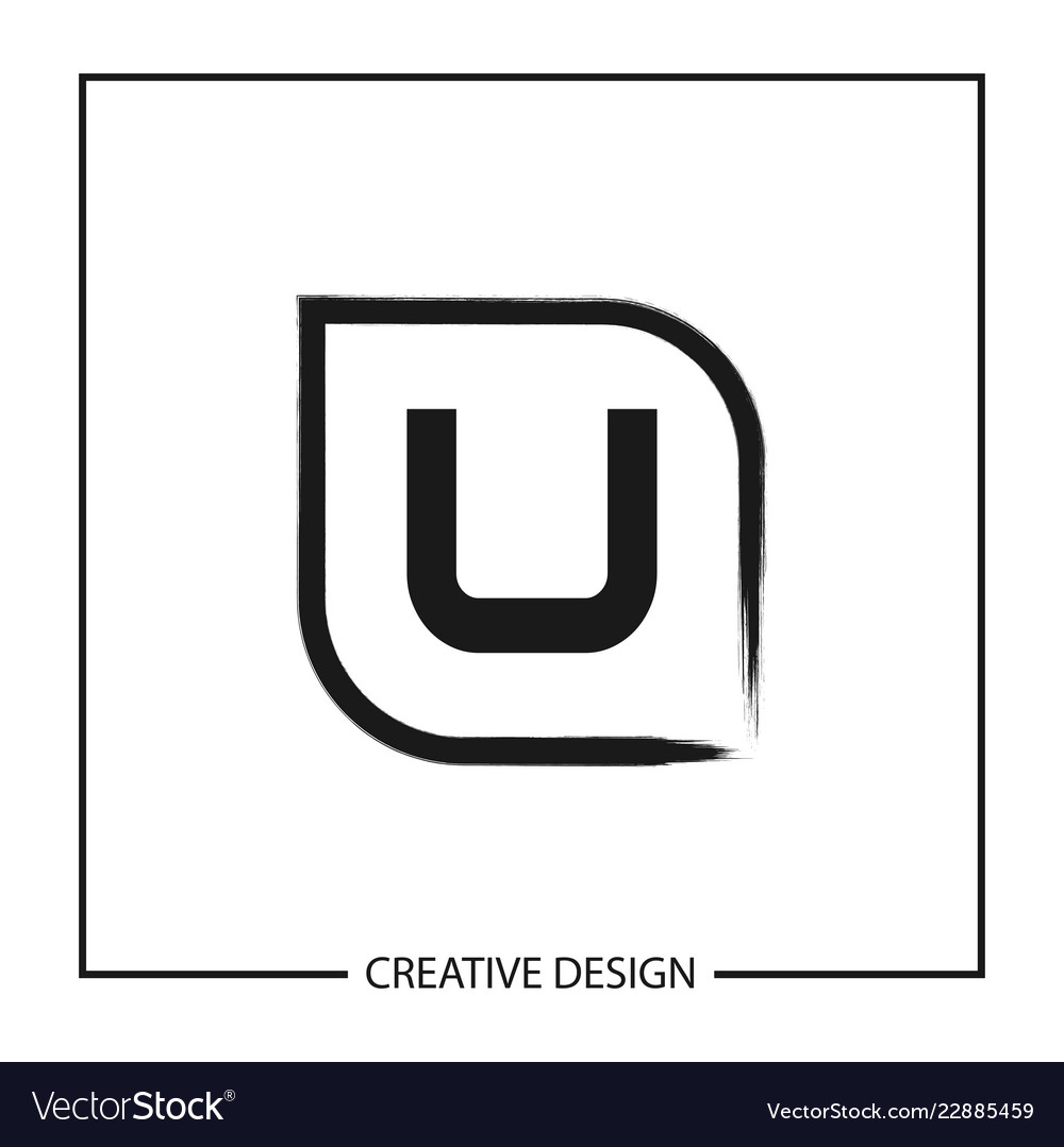 Initial letter u logo template design