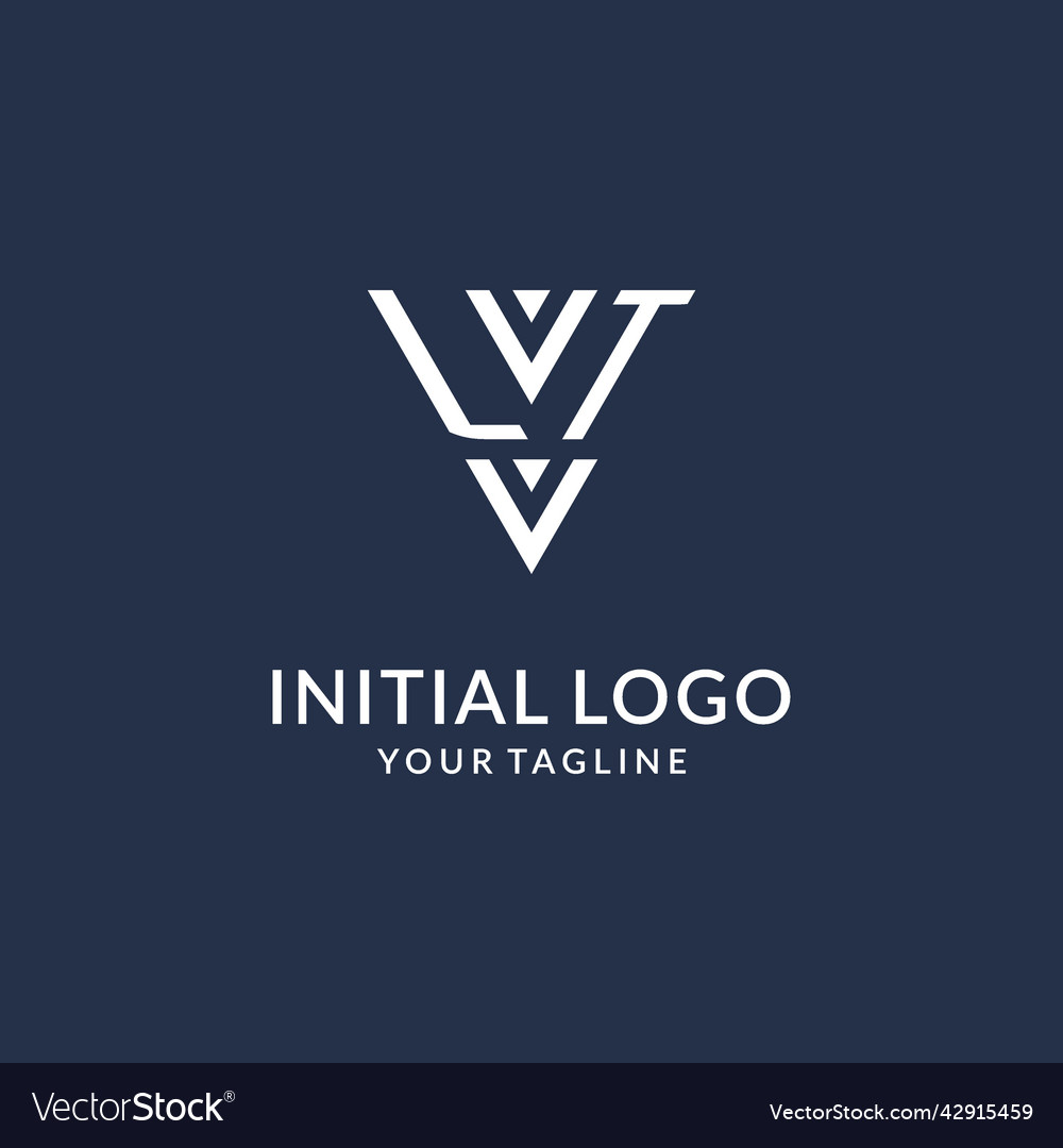 LT Initial Triangle Logo – Monogram