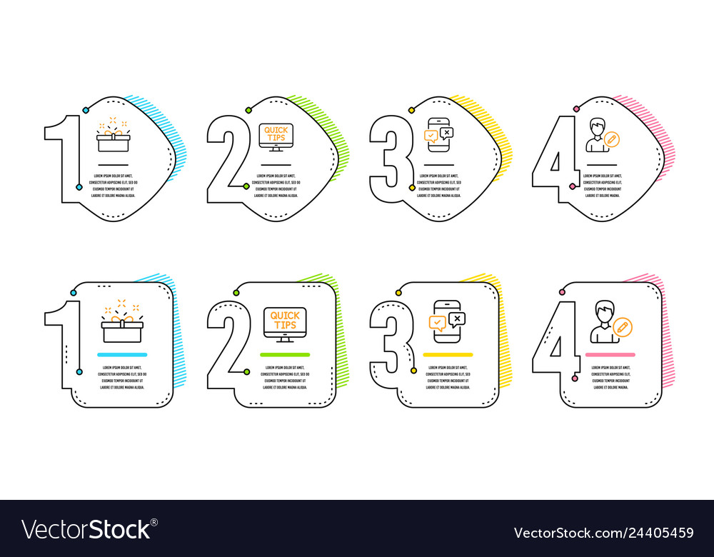 Present box web tutorials and phone survey icons