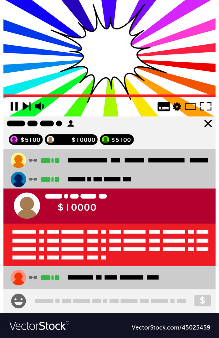 Sns screen display vector image Sns screen display