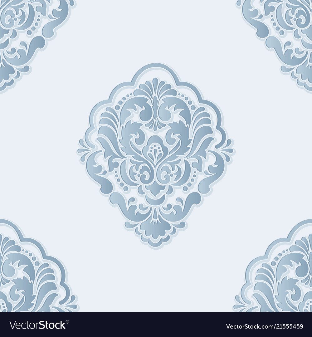 Volumetric damask seamless pattern element