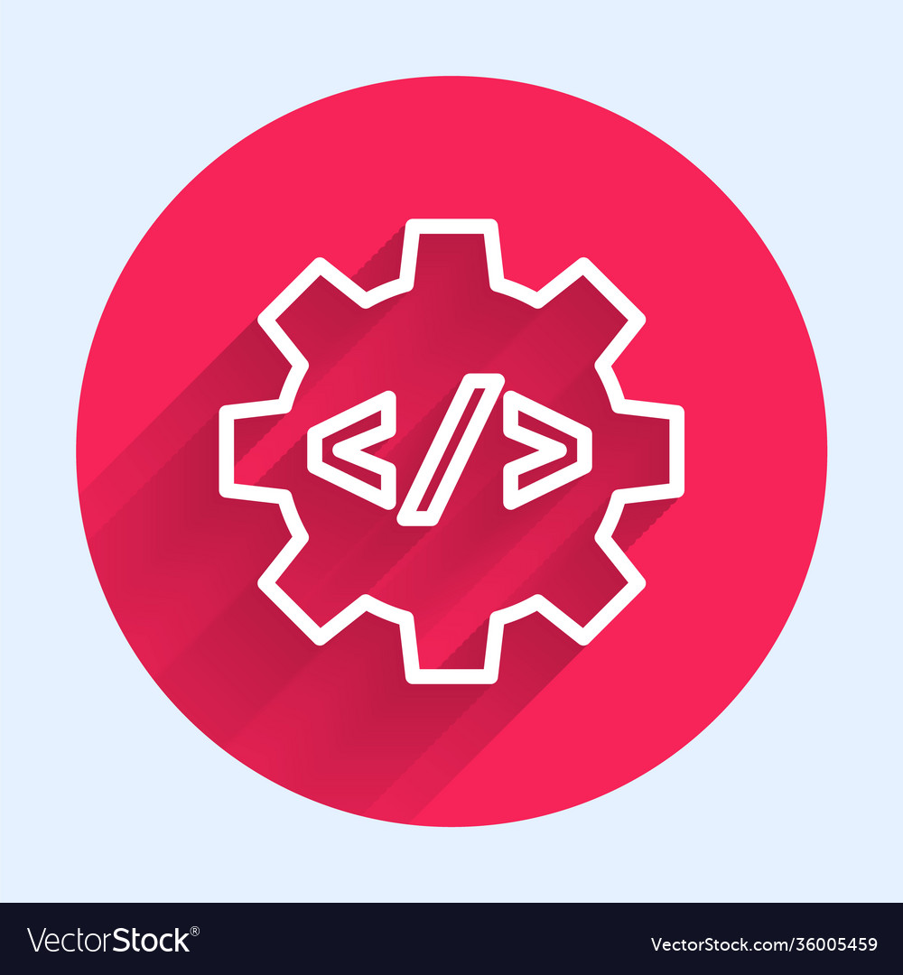 White line web design and front end development vector image White line web design and front end development