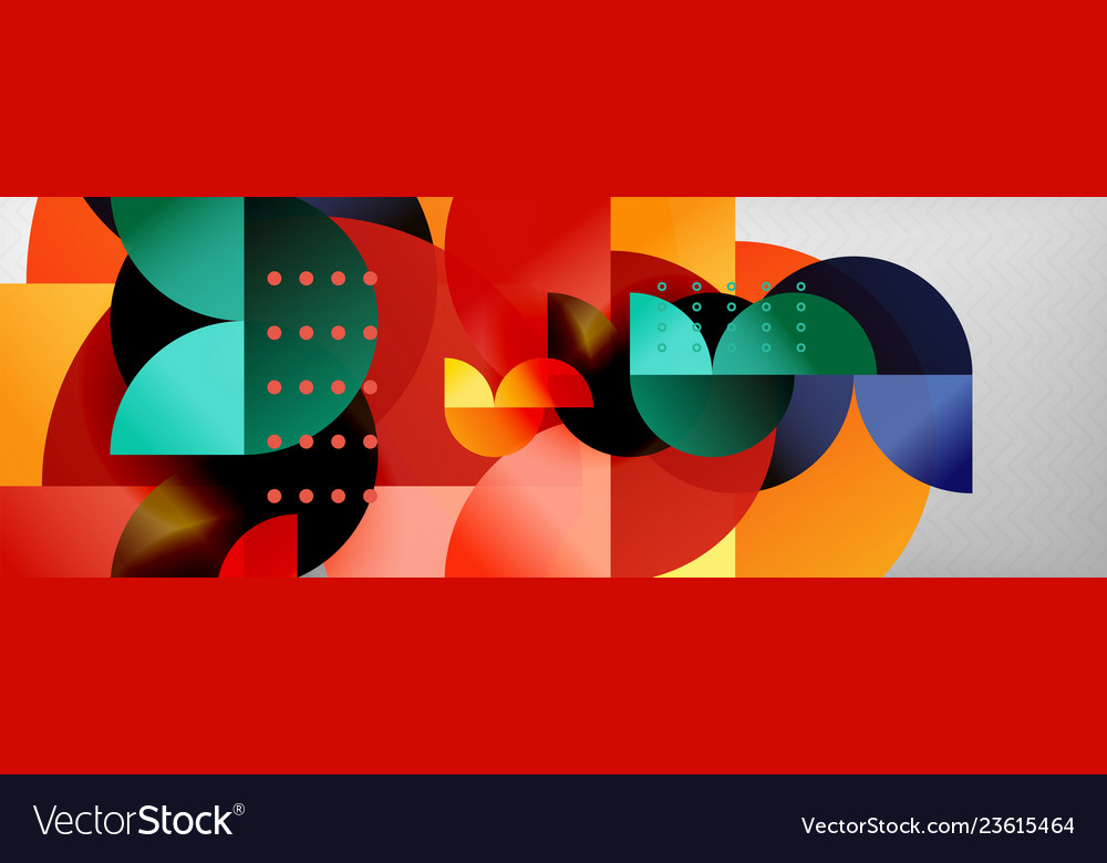 Abstract background geometric circle composition vector image Abstract background geometric circle composition