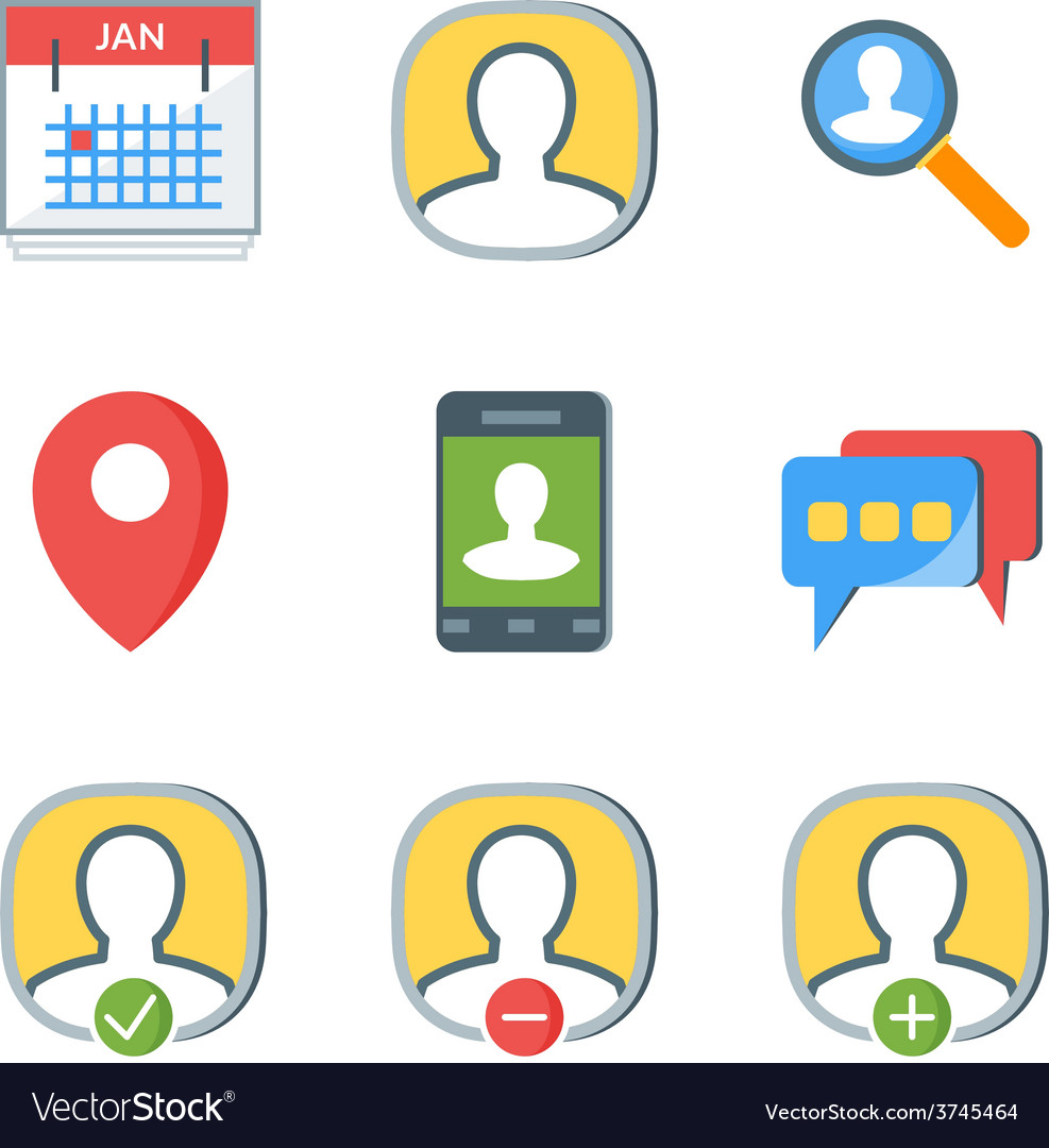 Flat Icon Set - User & Communication
