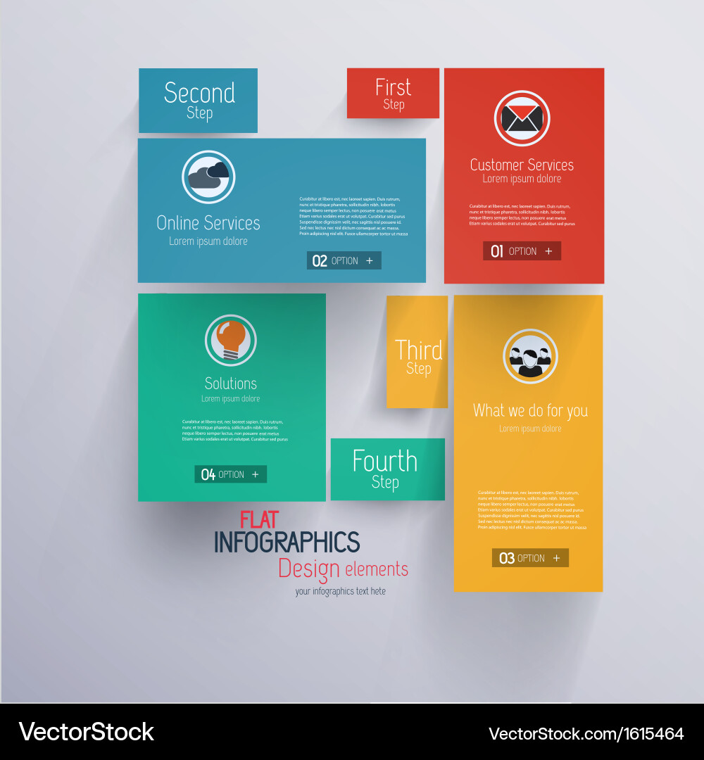 Infographics flat Royalty Free Vector Image - VectorStock