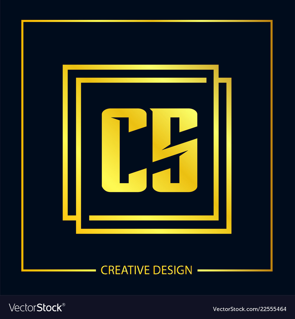 Initial letter cs logo template design