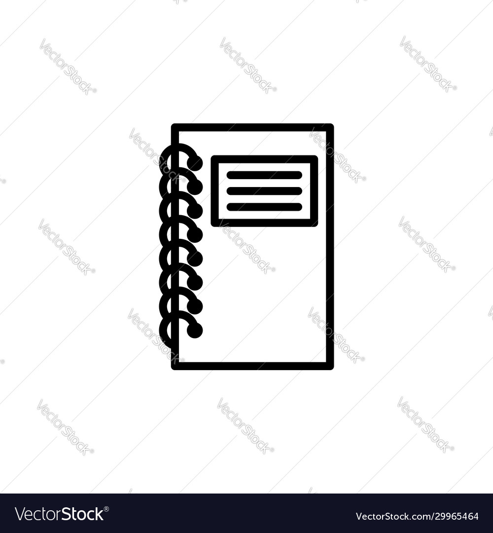 Notebook icon isolated eps10 vector image Notebook icon isolated eps10