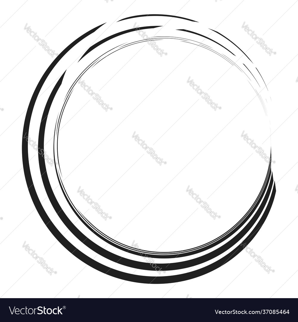 Radial abstract geometric circle design element vector image Radial abstract geometric circle design element