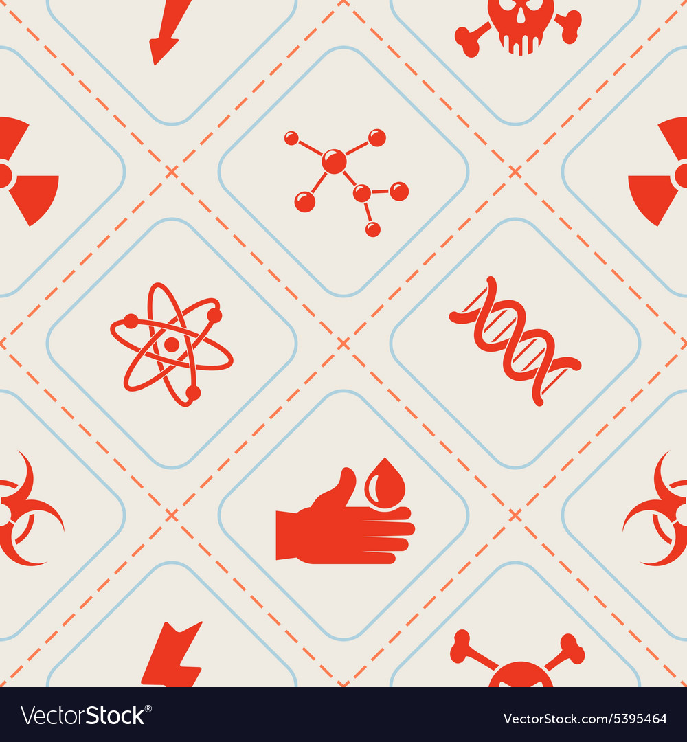 Seamless background with science icons