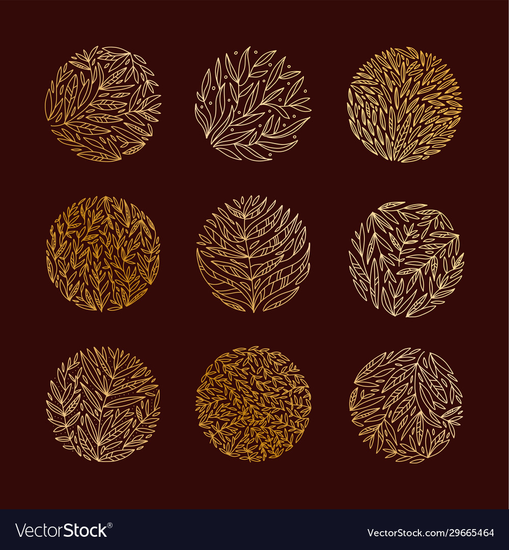 Set simple and elegant logo design vector image Set simple and elegant logo design