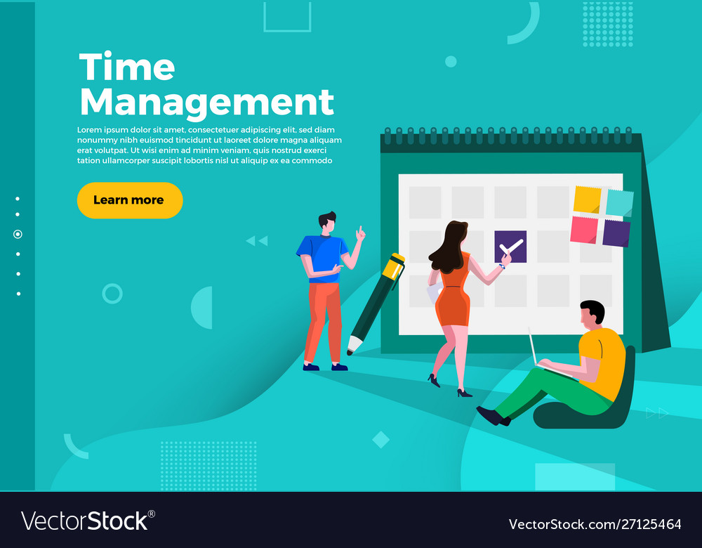 Time management Royalty Free Vector Image - VectorStock