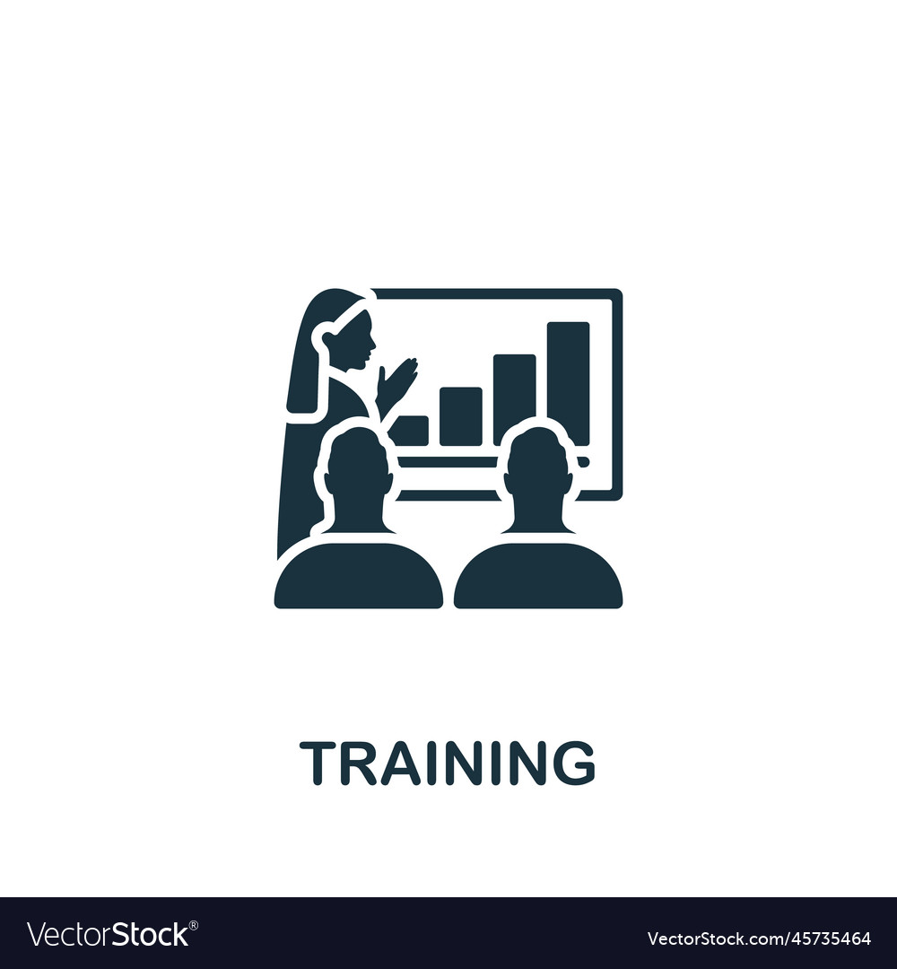 Training Icon Monochrome Simple Sign From Vector Image