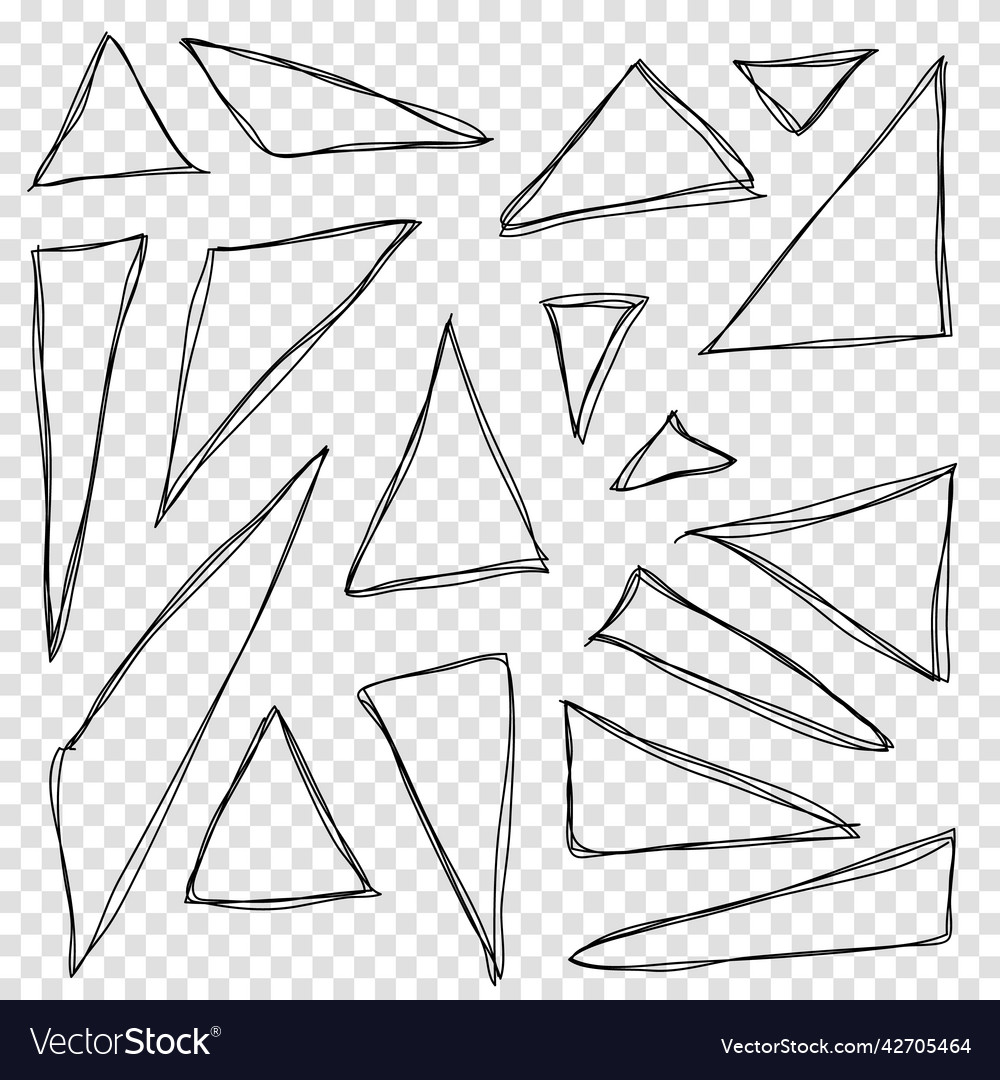 Dreiecke Hand gezeichnete Formen doodle Stil