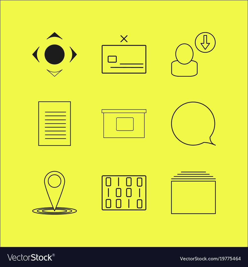 Web linear icon set simple outline icons
