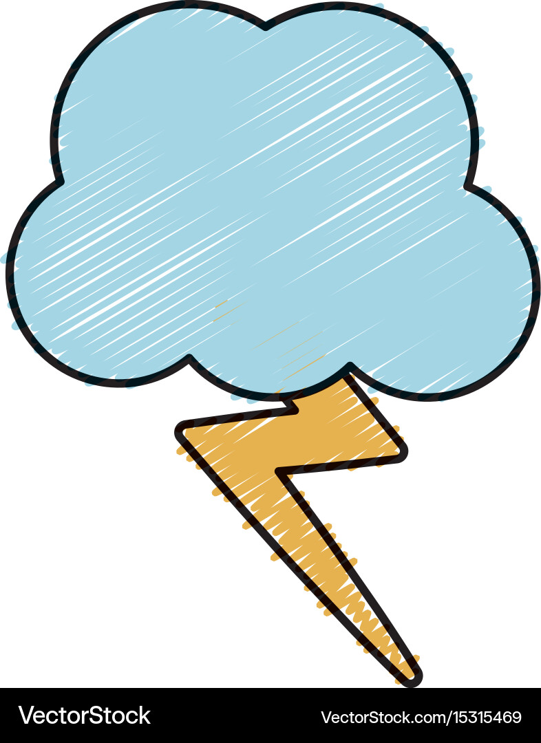 Cloud and thunder icon Royalty Free Vector Image