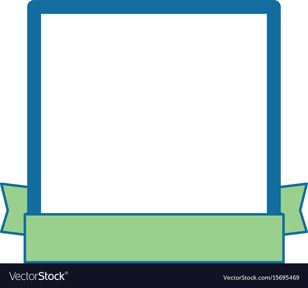 Decorative frame with ribbon icon
