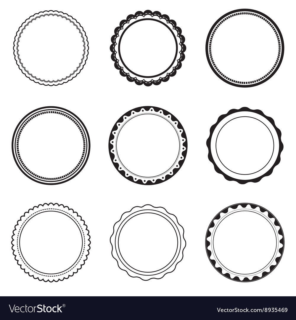 Frame labels set ornamental vintage Royalty Free Vector