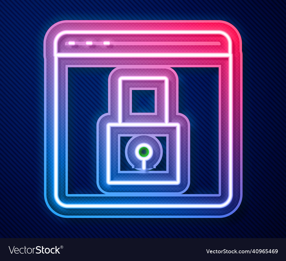 Glowing neon line secure your site with https ssl vector image Glowing neon line secure your site with https ssl