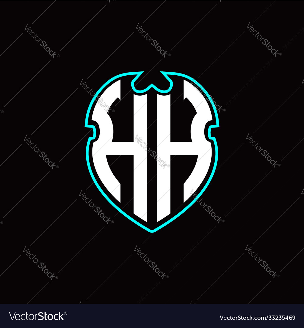 H initial logo design with a shield shape vector image H initial logo design with a shield shape