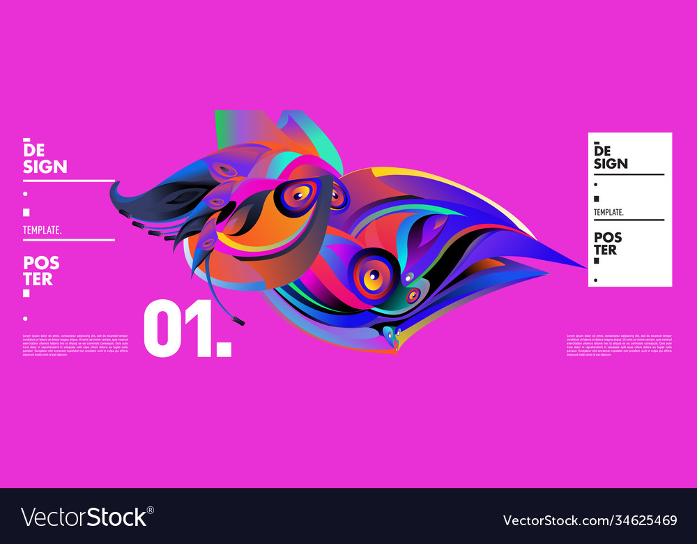Landing page background template with colorful