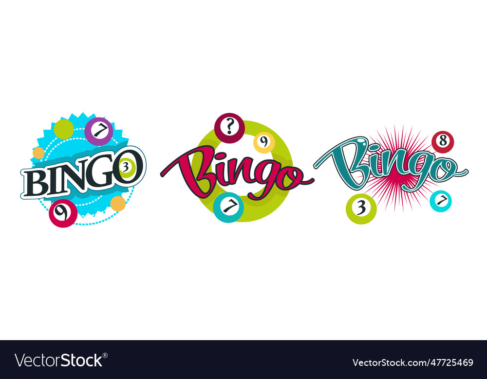 Lotto and bingo luck winning gambling Royalty Free Vector