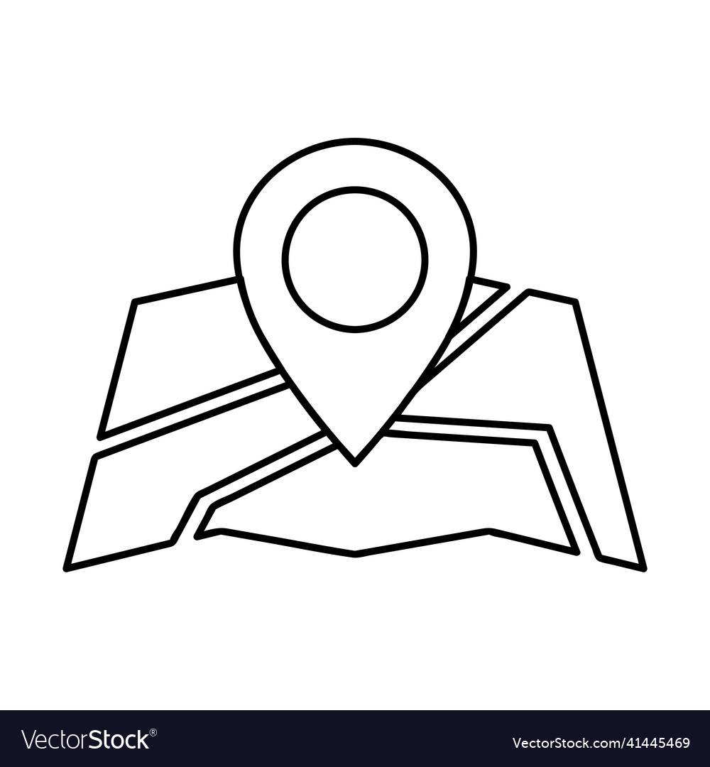 Map pin icon isolated address and pin icon Vector Image