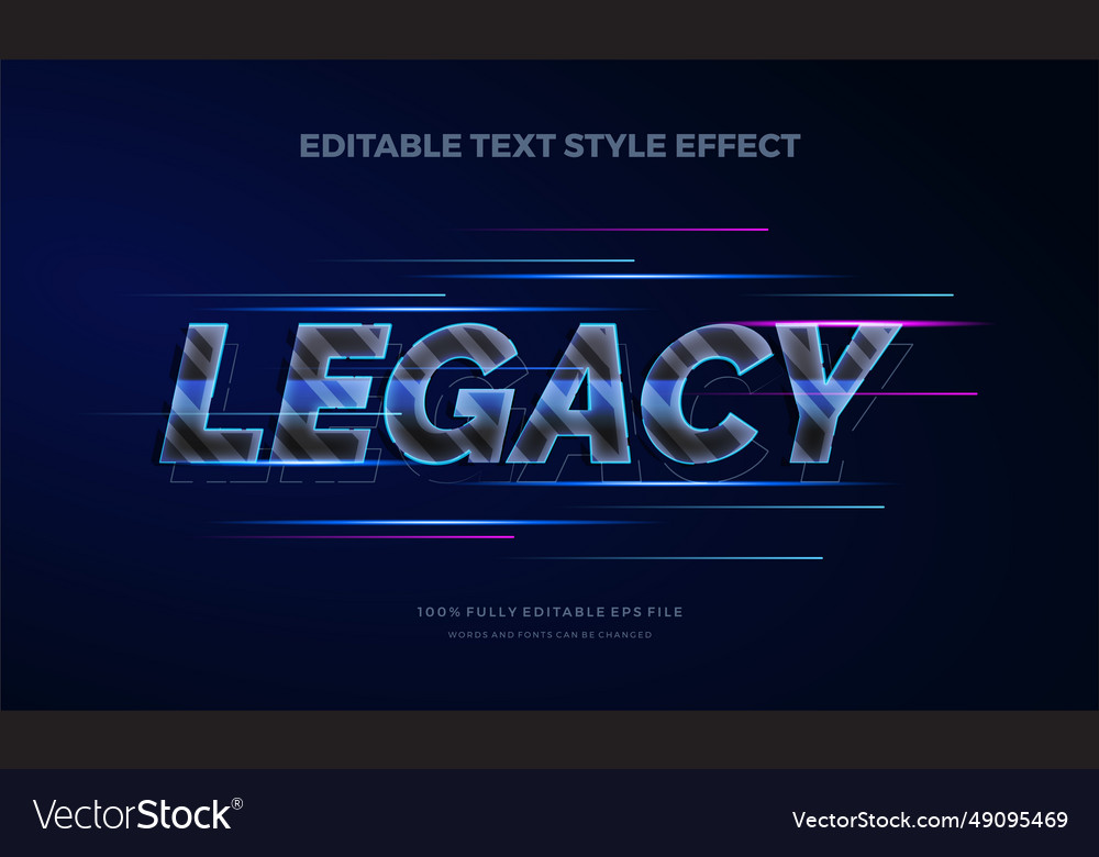 Modern editable text style effect ve vector image Modern editable text style effect ve