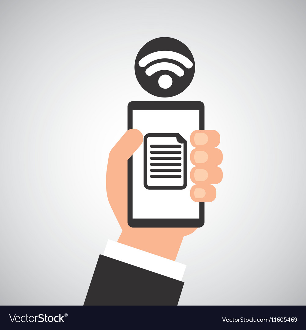 Smartphone file internet wifi icon