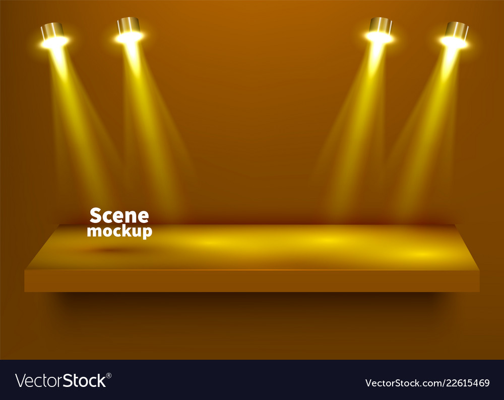 Studio table room product display with copy space vector image Studio table room product display with copy space