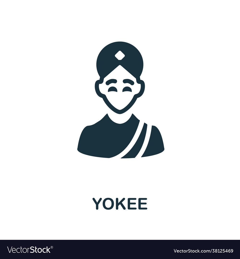 Yokee icon monochrome simple element from fortune