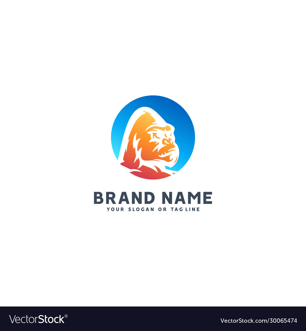 Colorful apes logo design