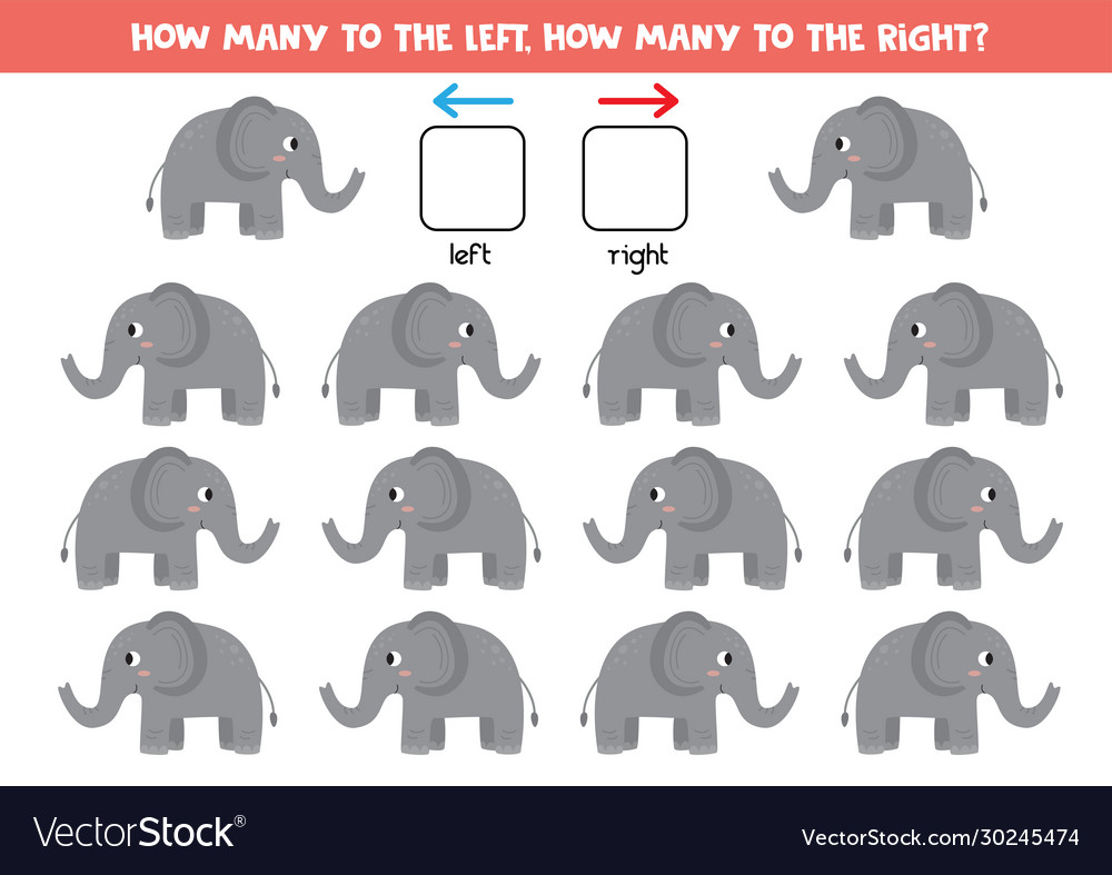 Educational worksheet for kids left or right