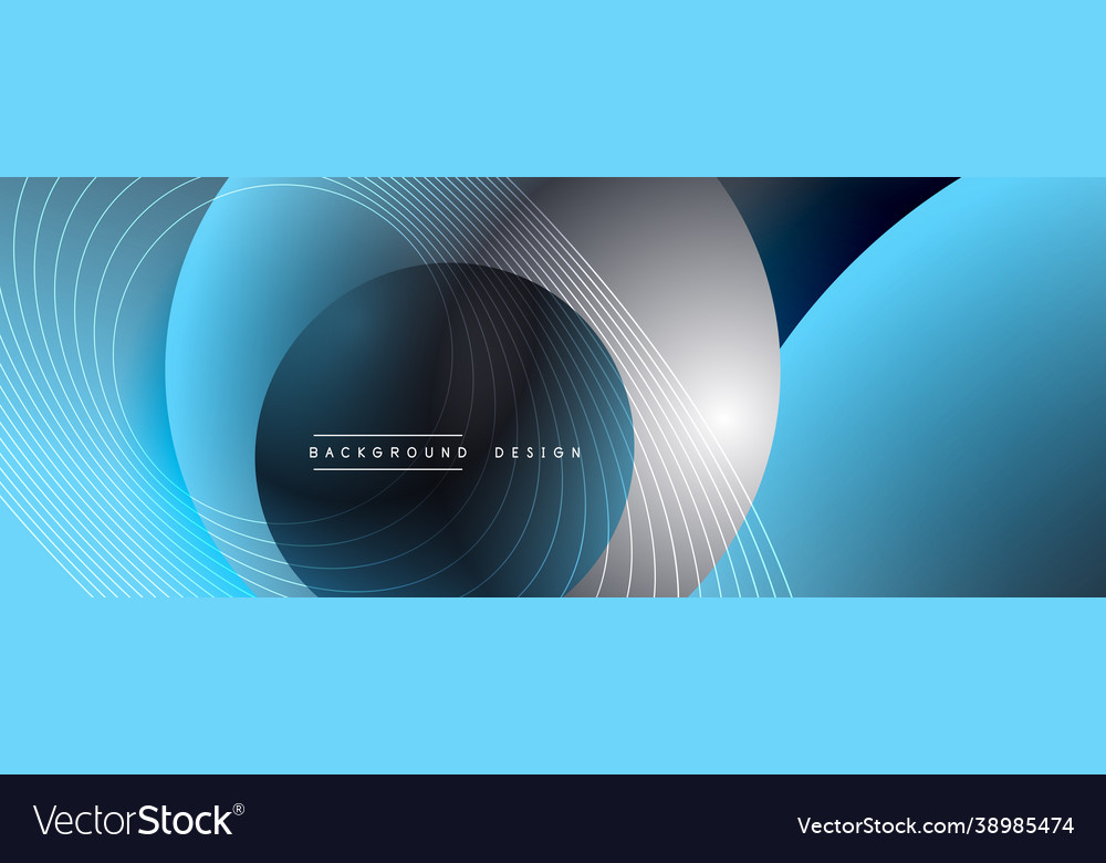 Gradient circles with shadows techno