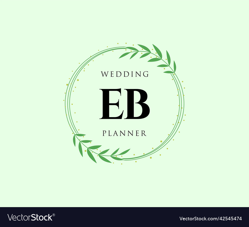 Initials letter wedding monogram logos