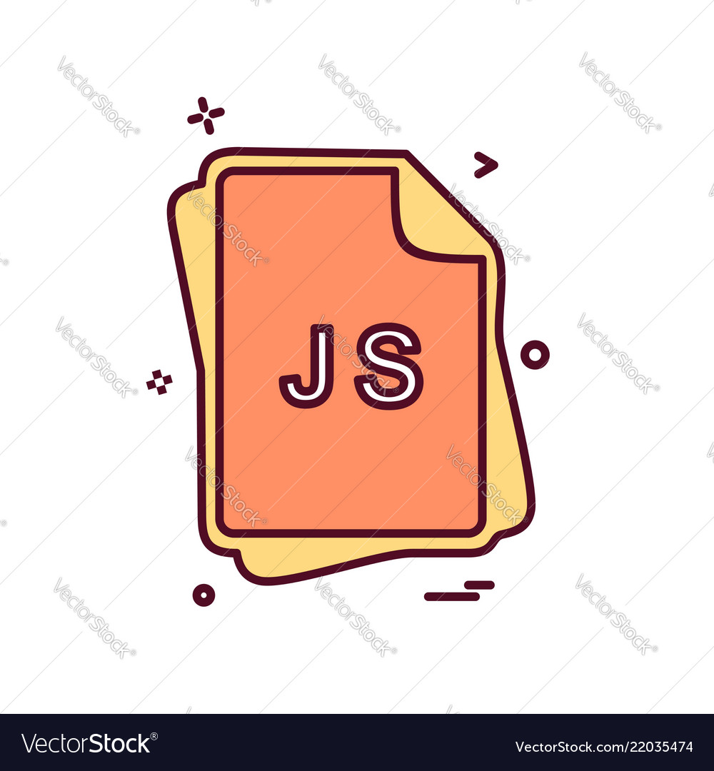 Js file type icon design vector image Js file type icon design