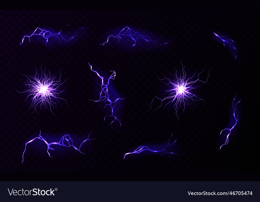 Lightning electric thunderbolt strike Royalty Free Vector