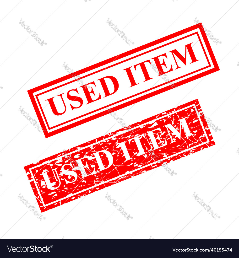 Rubber stamp - used item 01a