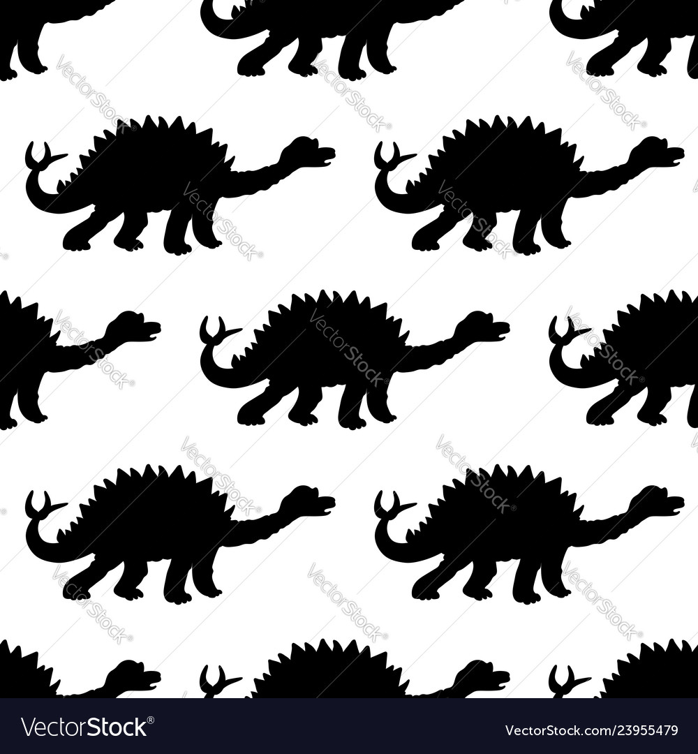 A seamless repeating pattern of dinosaur vector image A seamless repeating pattern of dinosaur