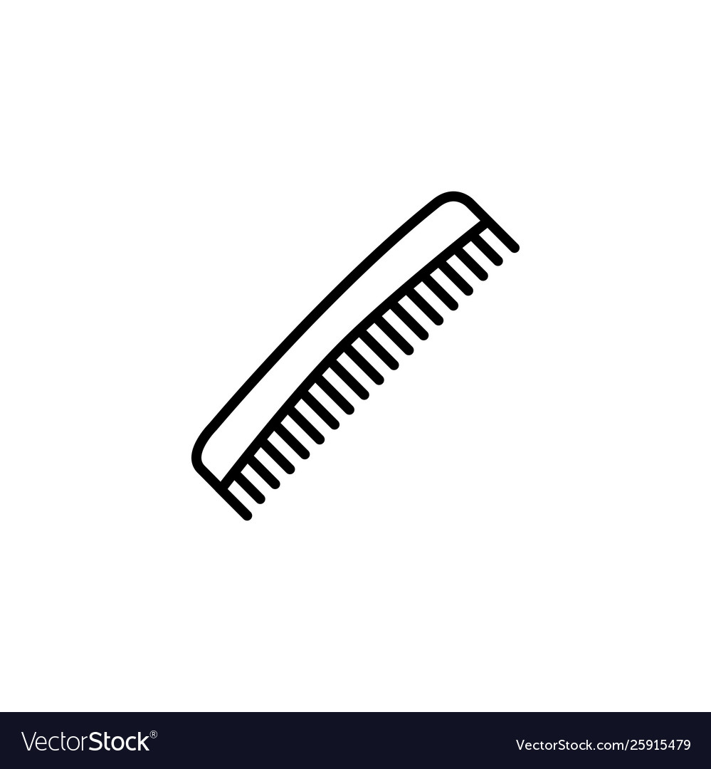 Comb line icon in flat style for apps ui vector image Comb line icon in flat style for apps ui