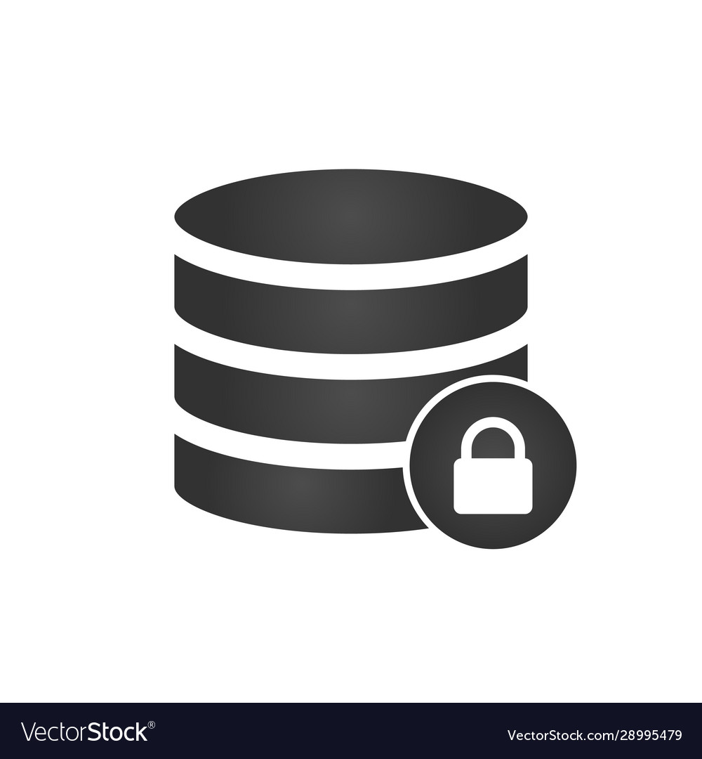 Database server isolated flat web mobile icon