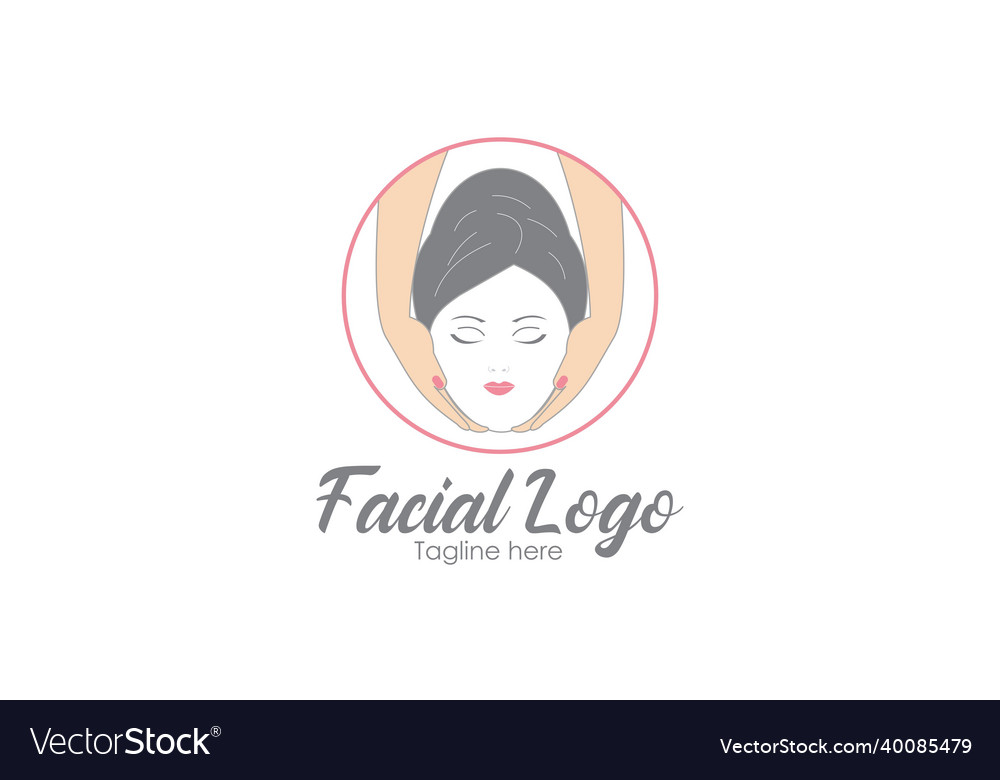 Facial massage skin care logo