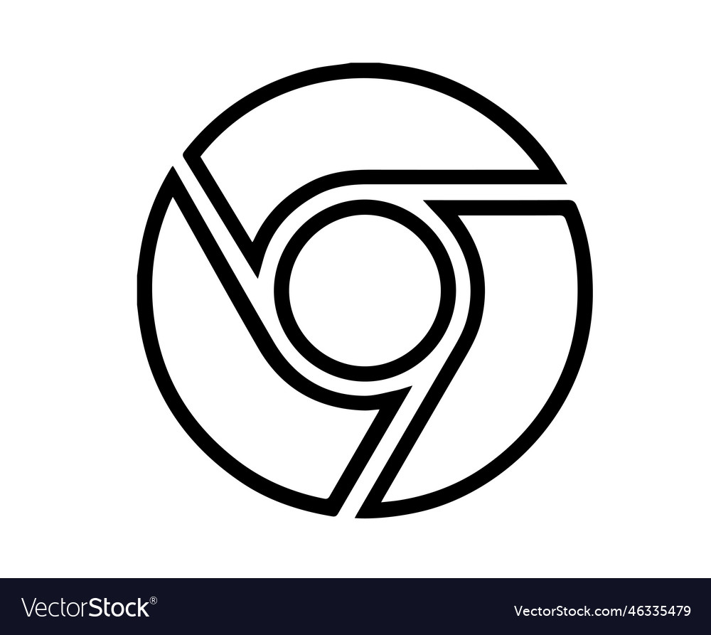 Google chrome logo symbol black design