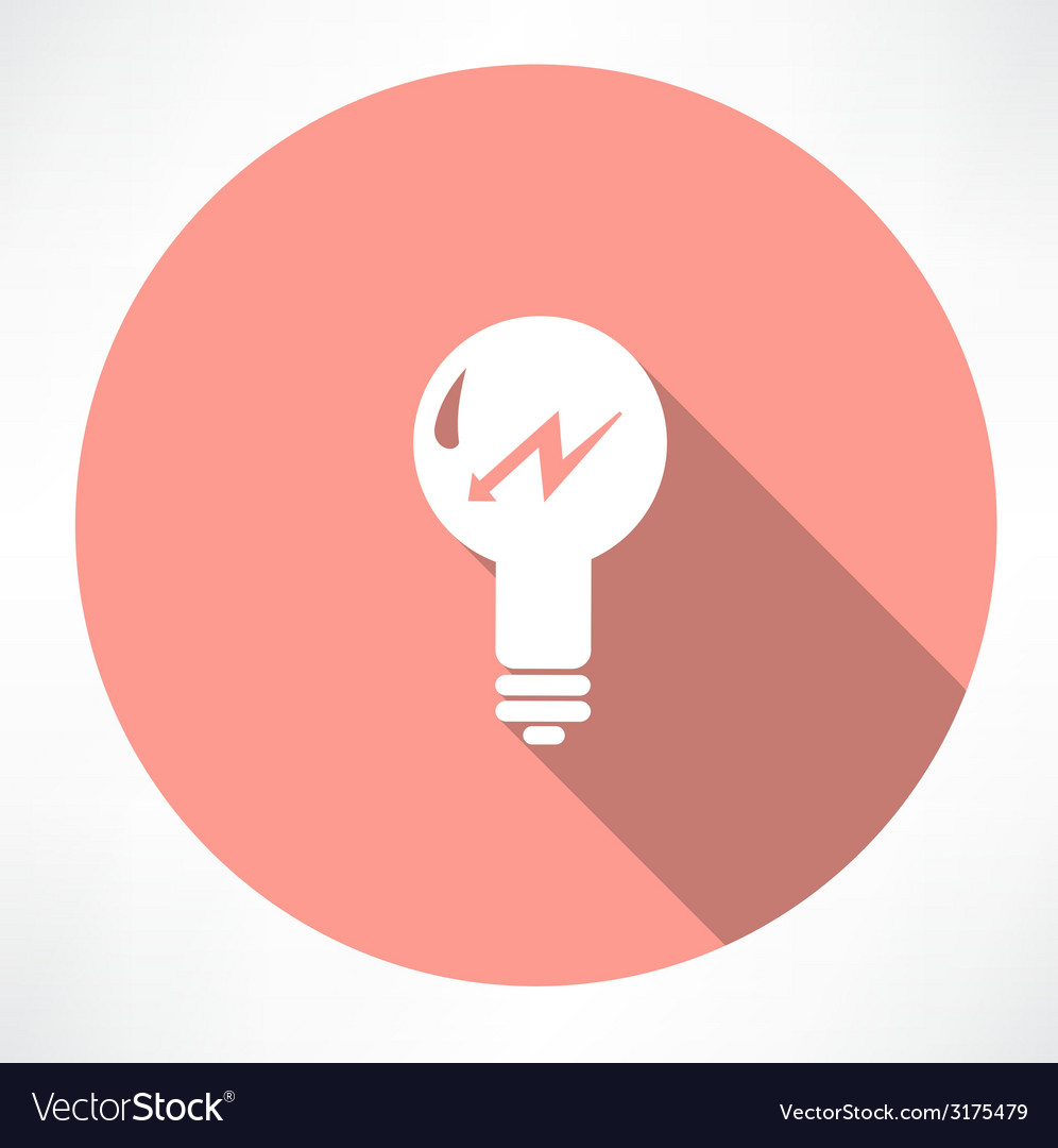 Lamp with lightning icon
