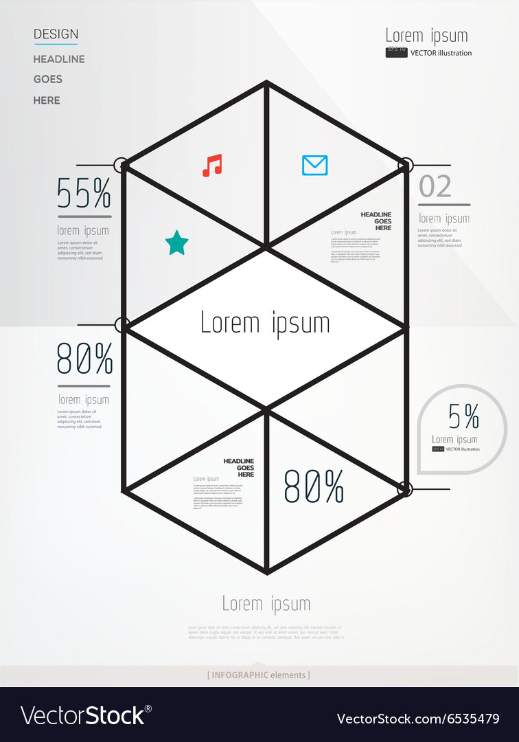 Modern geometric info graphics elements