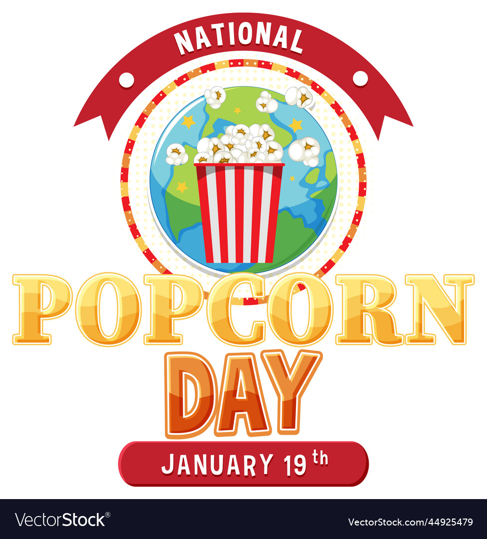 National popcorn day banner design Royalty Free Vector Image