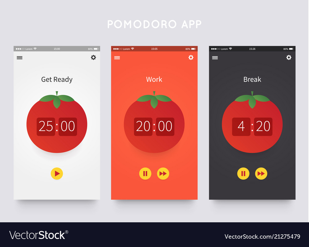 Pomodoro Clock App UI