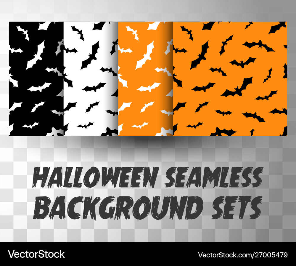 Set seamless pattern bats Royalty Free Vector Image