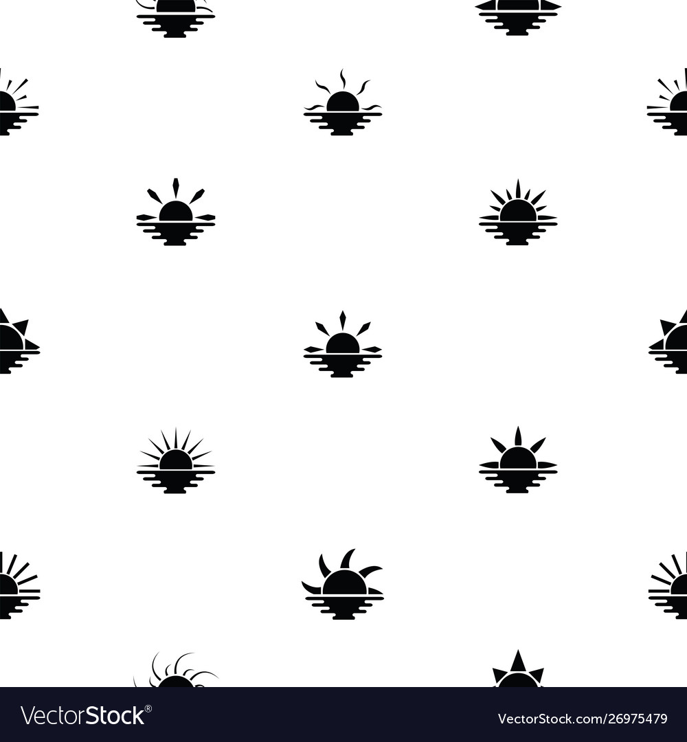 Sunset seamless pattern background icon