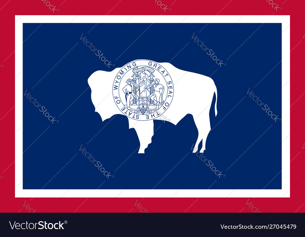 Wyoming flag united states america